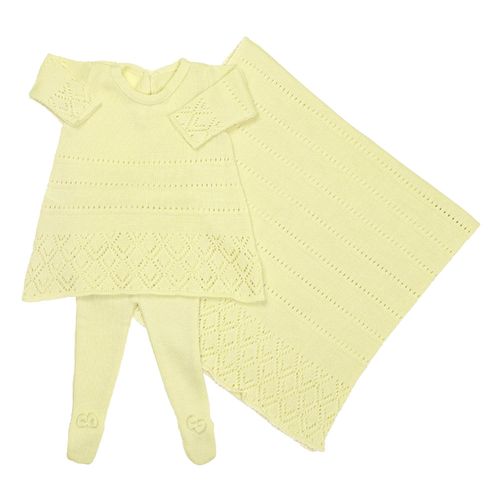 Kit Manta Vestido e Calça RN feminino Pimpolho