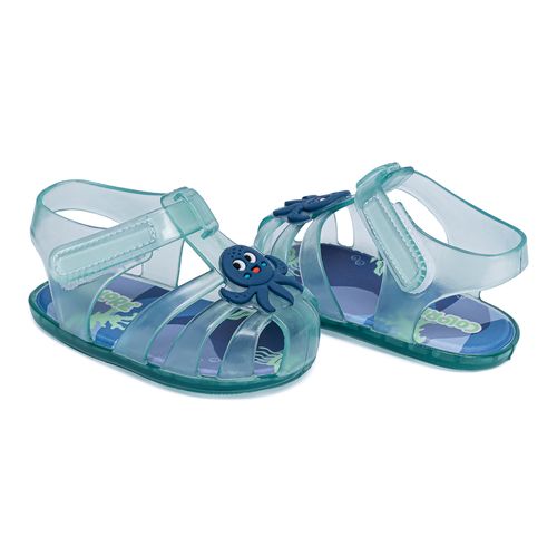 Sandália infantil mimo verde transparente