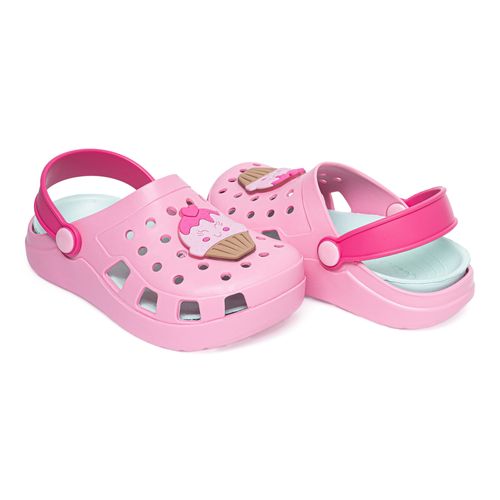 Sandália infantil  babuche colore rosa