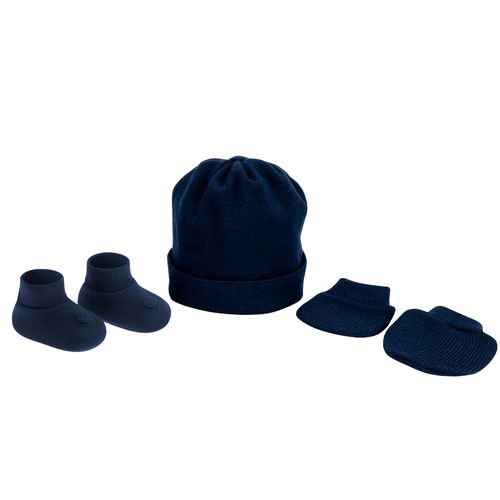 Kit gorro luva e sapato RN masculino Pimpolho