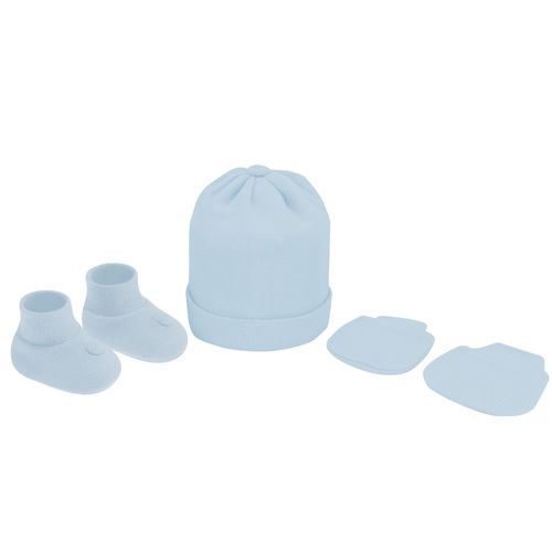 Kit gorro luva e sapato RN masculino Pimpolho