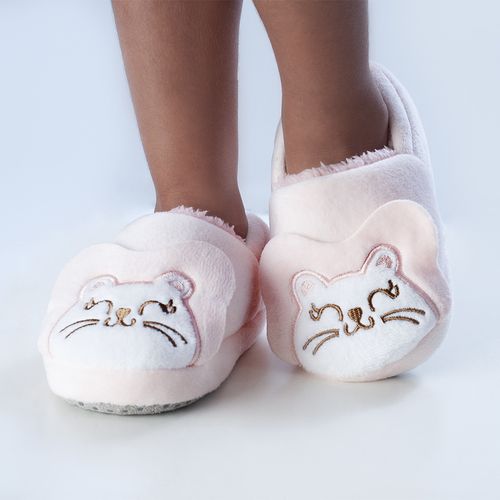 Pantufa kids leoa rosa feminino Pimpolho