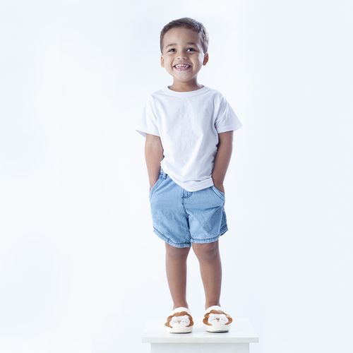 Pantufa kids leão bege masculino Pimpolho