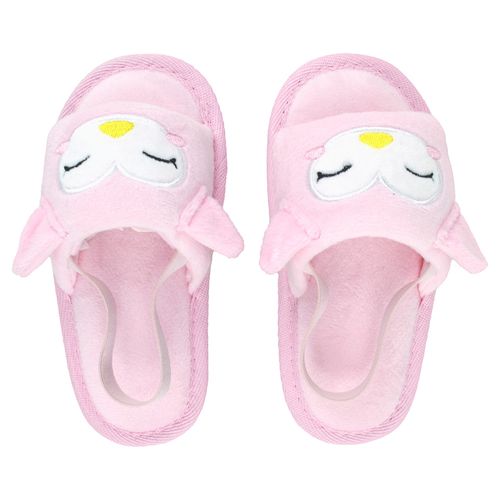 Pantufa slipper kids rosa coruja feminina Pimpolho