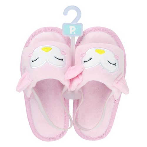 Pantufa slipper kids rosa coruja feminina Pimpolho