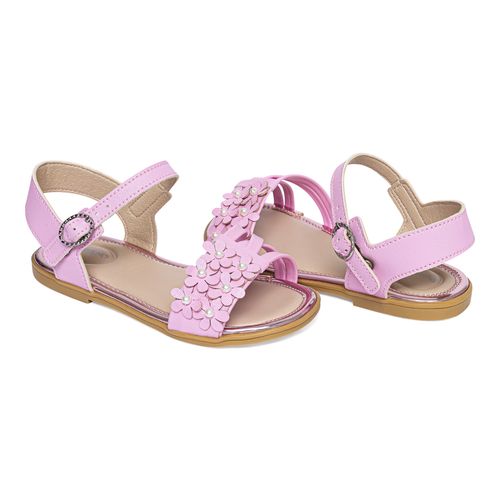 Sandália infantil flora Pimpolho rosa