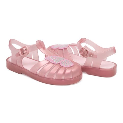 Sandália infantil charme rosa