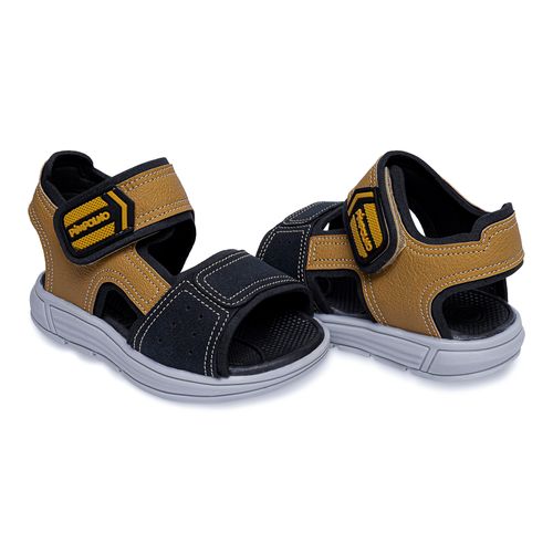 Sandália infantil mini trekker Pimpolho preto/caramelo