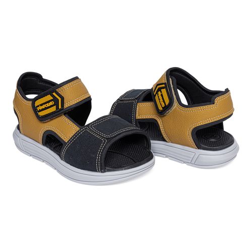 Sandália infantil mini trekker Pimpolho preto/caramelo