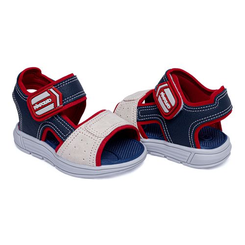 Sandália infantil mini trekker Pimpolho vermelho/marinho