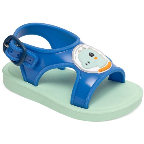 Sandalia infantil tic tac Pimpolho papete azul/verde