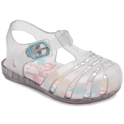 Sandália infantil charme transparente