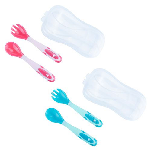 Kit talher termosensível para viagem sortido Pimpolho