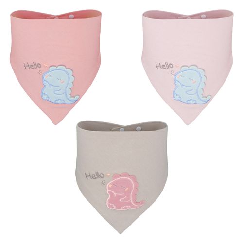 Babador bandana bichinho dino feminino Pimpolho