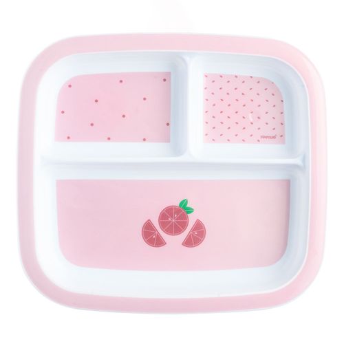 Prato infantil com divisória feminino Pimpolho