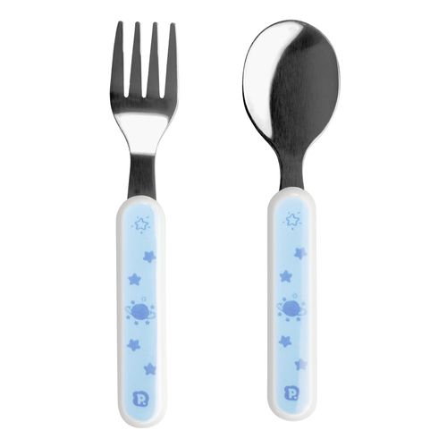 Kit talher colher e garfo em inox infantil masculino Pimpolho