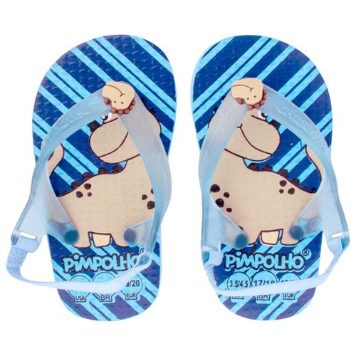 Sand praiana baby azul/dinossauro masc Pimpolho