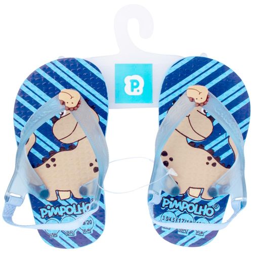 Sand praiana baby azul/dinossauro masc Pimpolho