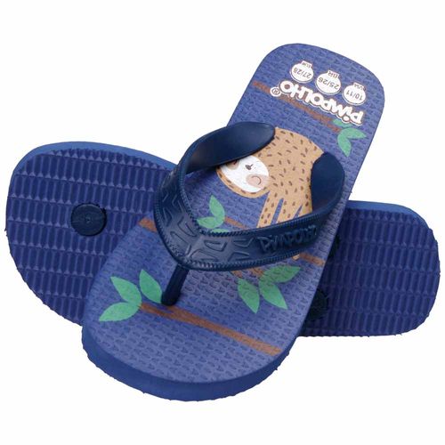 Sand praiana kids Azul/Preguiça masc Pimpolho