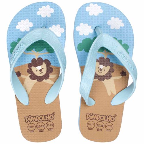 Sand praiana kids Azul/Leão masc Pimpolho