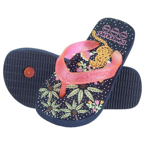 Sand praiana kids Azul/Onça fem Pimpolho