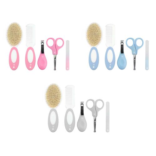 Kit higiene com cerdas naturais C/5 peças sortido Pimpolho