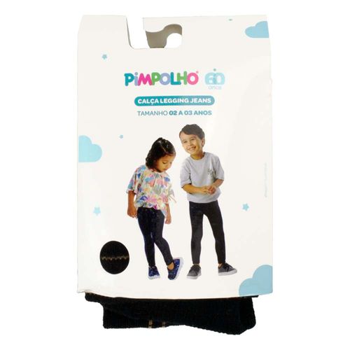 Calça legging jeans 02-03 anos unissex Pimpolho
