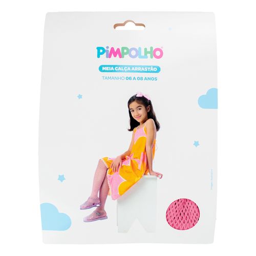 Meia calça arrastão 06-08 anos feminina Pimpolho