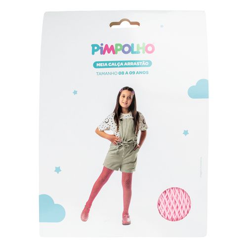 Meia calça arrastão 08-09 anos feminina Pimpolho