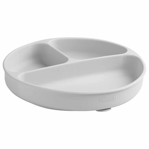 Prato de silicone com divisória e ventosa soft unissex Pimpolho