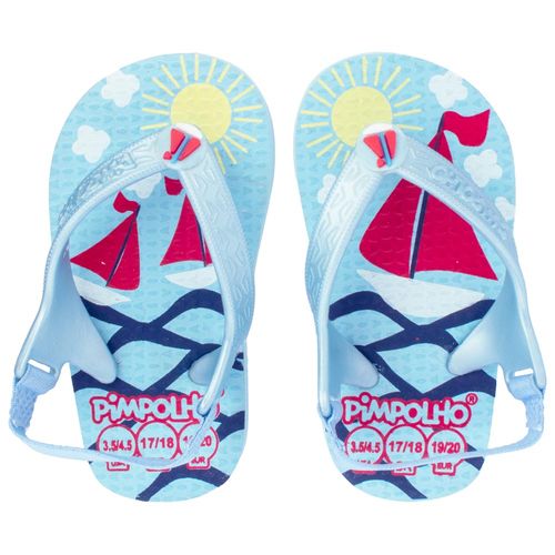 Sand praiana baby azul/barco masc Pimpolho