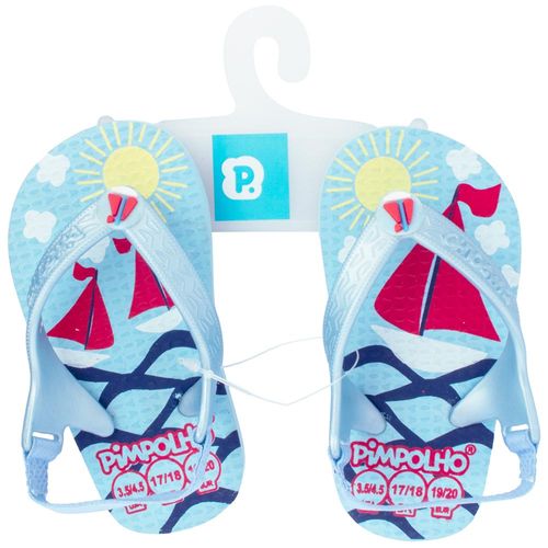 Sand praiana baby azul/barco masc Pimpolho