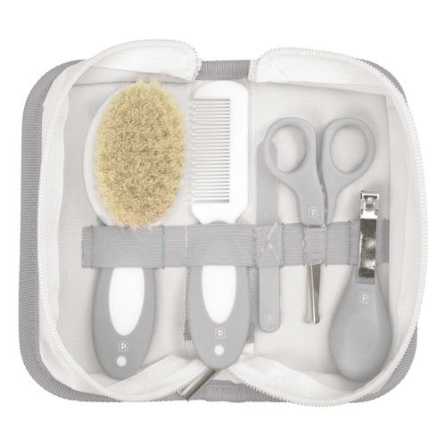 Kit higiene com cerdas naturais C/5 peças e necessaire unissex Pimpolho