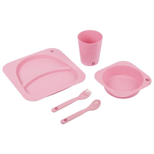 Kit de alimentação com 5 peças fibra de trigo feminino Pimpolho