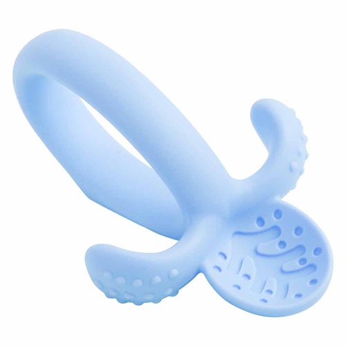 Colher de treinamento de silicone soft azul masculino Pimpolho
