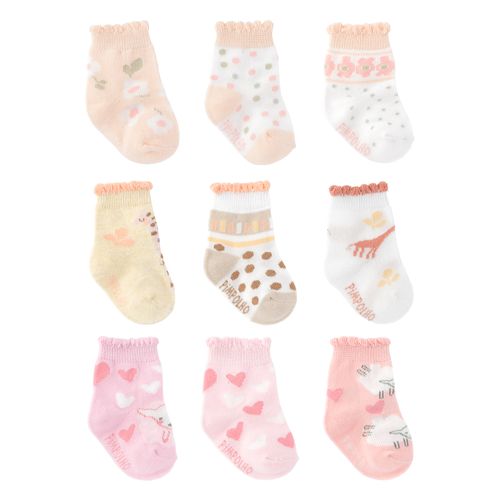 Kit meia colorida C/3 pares tag 00-15 feminino Pimpolho