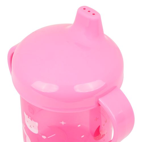 Copo de treinamento bico rígido com alça e tampa 240ML feminino Pimpolho