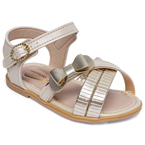 Sandália infantil glam Pimpolho dourada