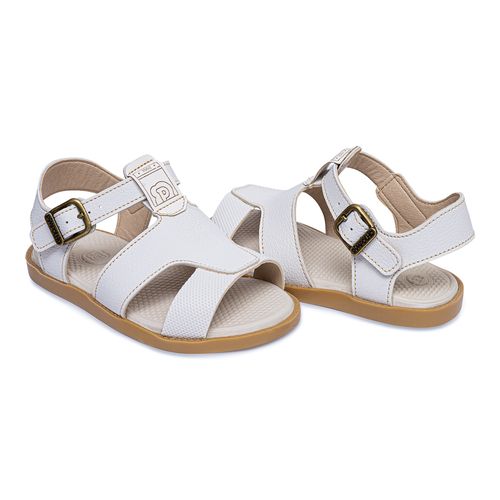 Sandália infantil batizado Pimpolho branca