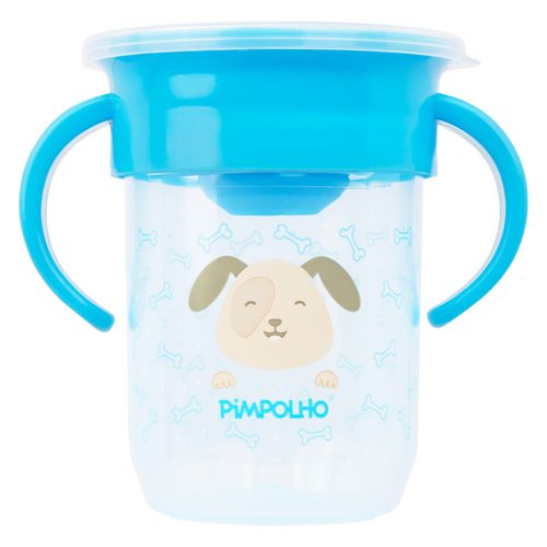 Copo de treinamento 360 C/alça e tampa 240ML feminino Pimpolho