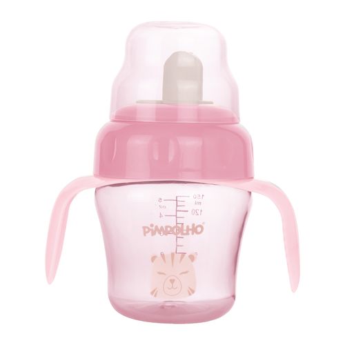 Copo de treinamento com alça e bico flexível 150ML tigresa feminino Pimpolho