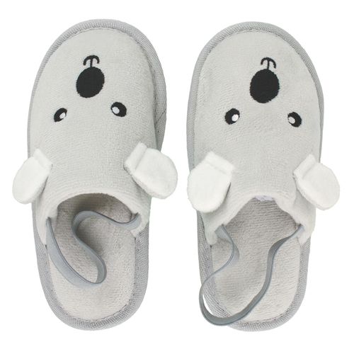 Pantufa slipper kids cinza coala masculina Pimpolho
