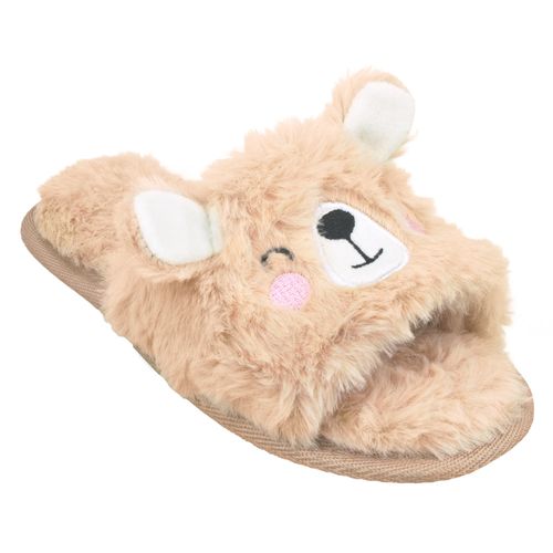 Pantufa slipper play bege ursinha feminino Pimpolho