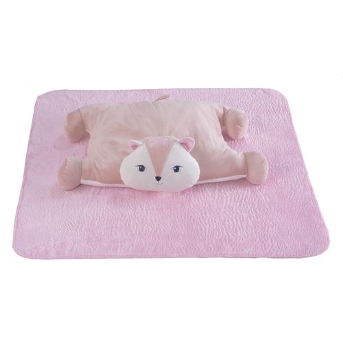 Travesseiro com manta esquilo feminino Pimpolho
