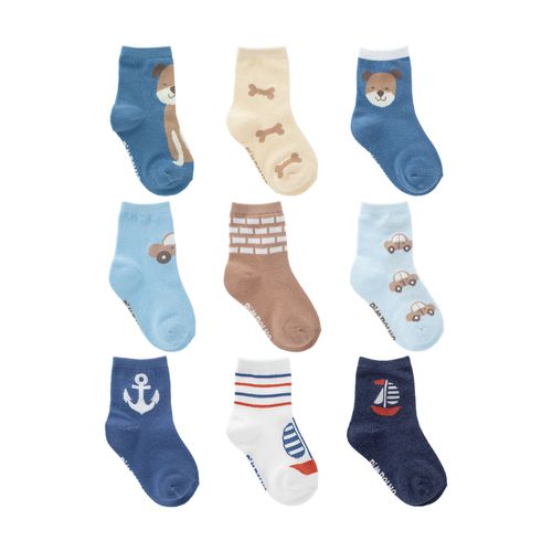Kit meia colorida C/3 pares tag antiderrapante 26-30 masculino Pimpolho