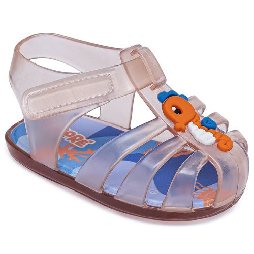 Sandália infantil mimo laranja transparente