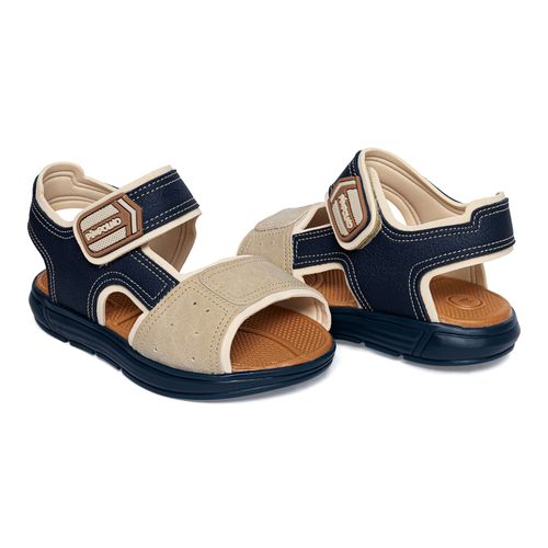Sandália infantil mini trekker Pimpolho marinho/bege