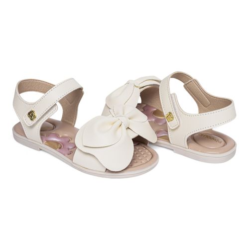 Sandália infantil boneca Pimpolho off white