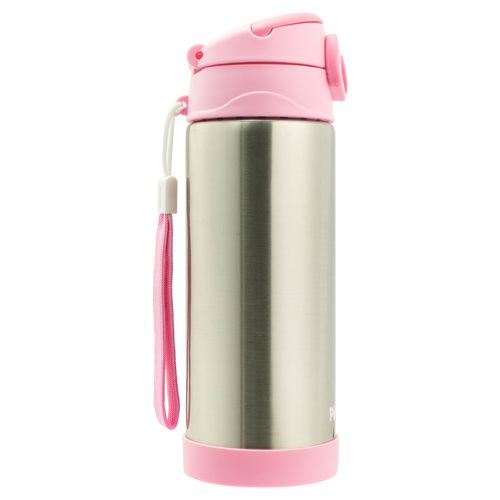 Garrafa térmica inox aço escovado 400ML feminino Pimpolho