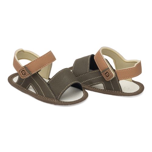 Sandália infantil mini trekker Pimpolho caramelo/verde
